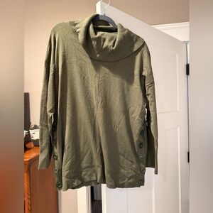 Cynthia Rowley Olive Sweater with Cowl Neck Plus size